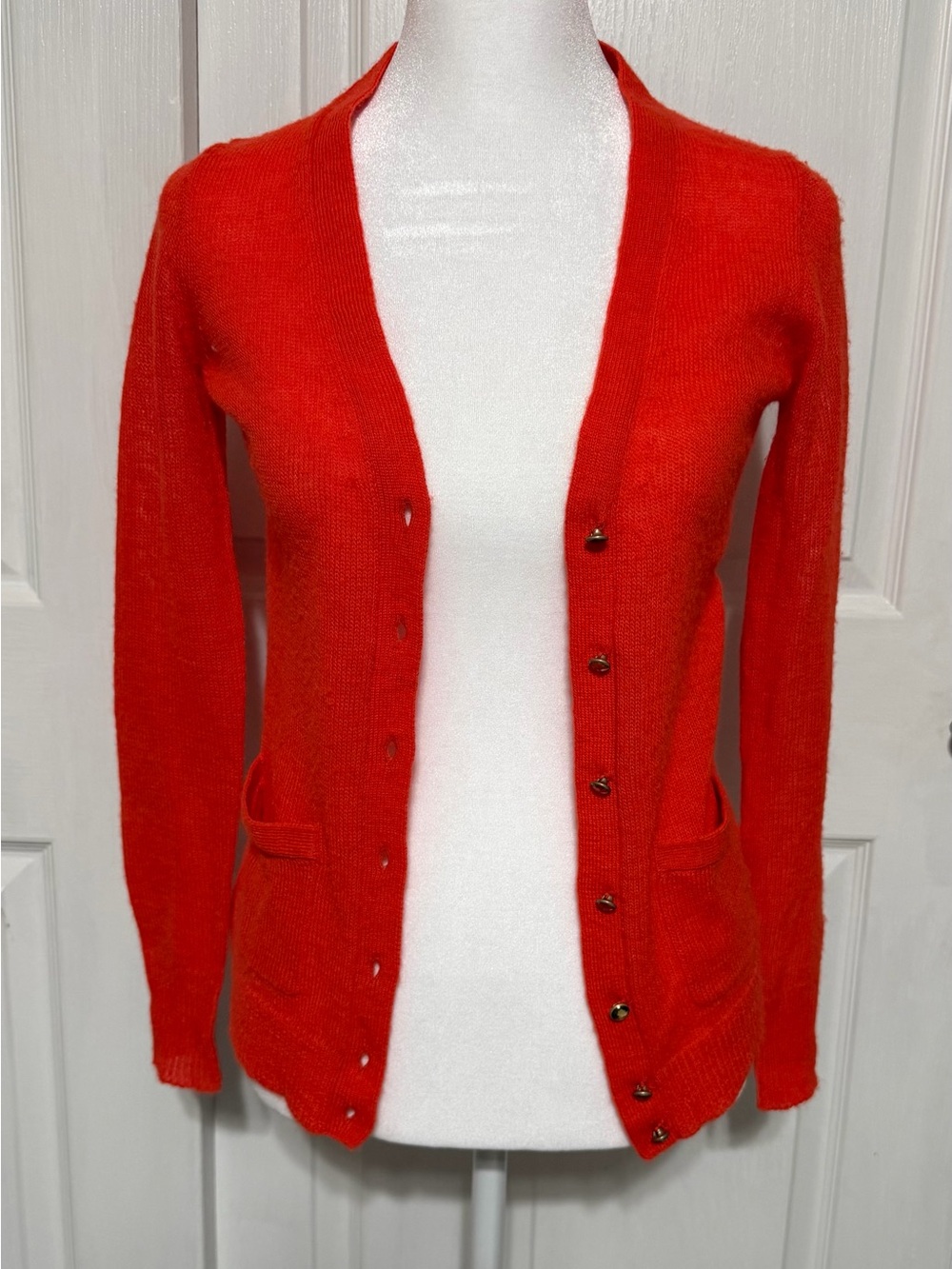 J. Crew Italian-Spun Alpaca Blend Jeweled Button Cardigan